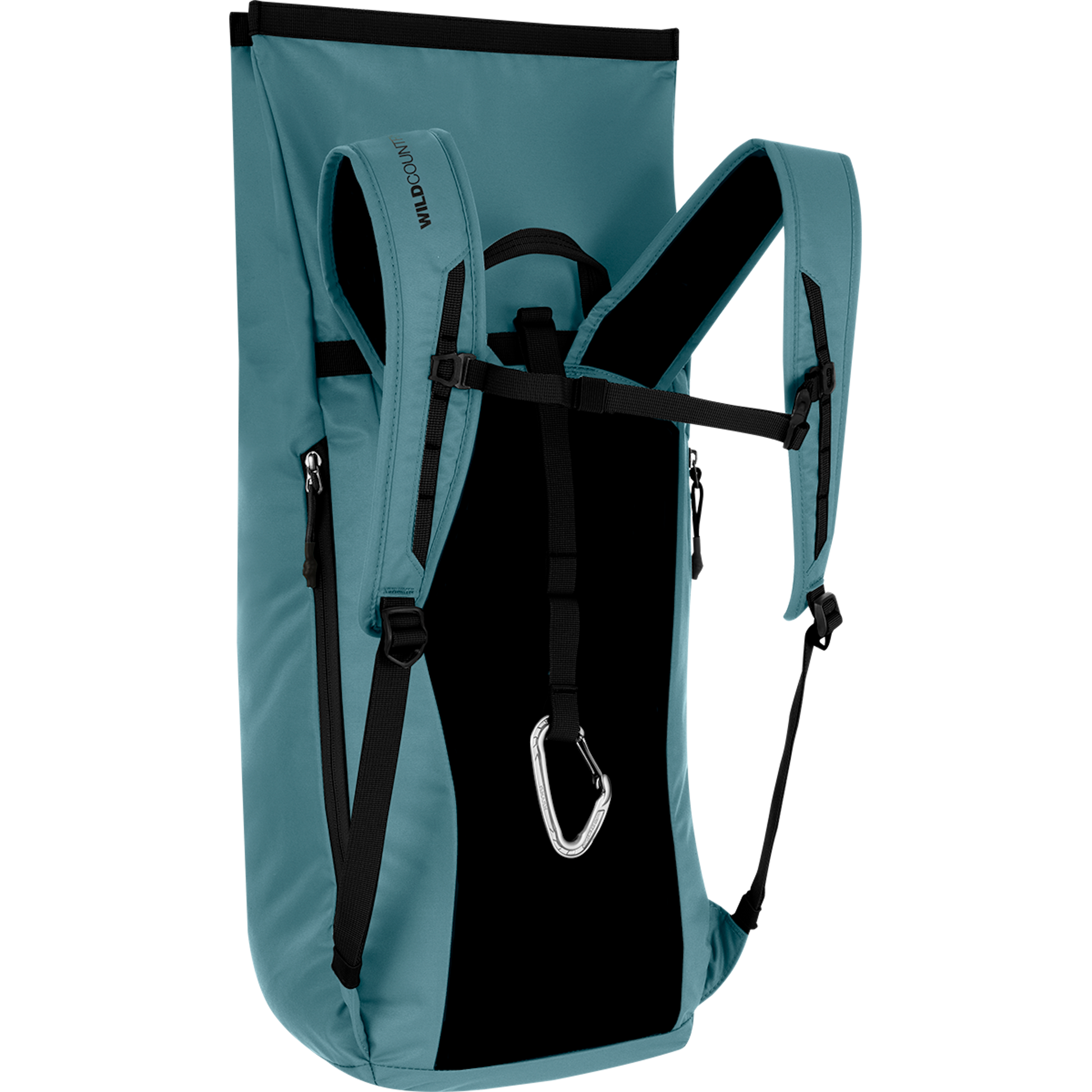 Wild Country Climbing Flow Back Pack - back left angle roll top view