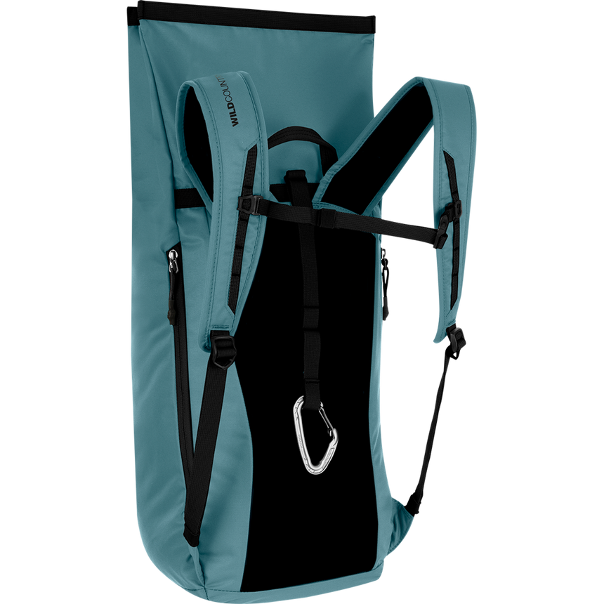 Wild Country Climbing Flow Back Pack - back left angle roll top view