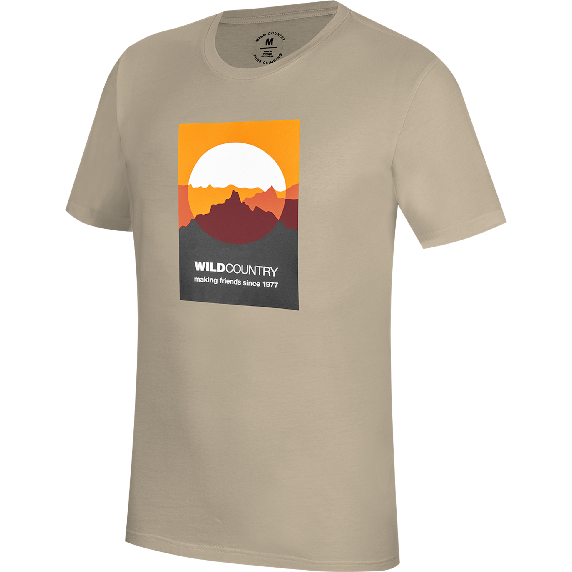 Wild Country Climbing Flow Men's T-Shirt Brindle - Front Angled