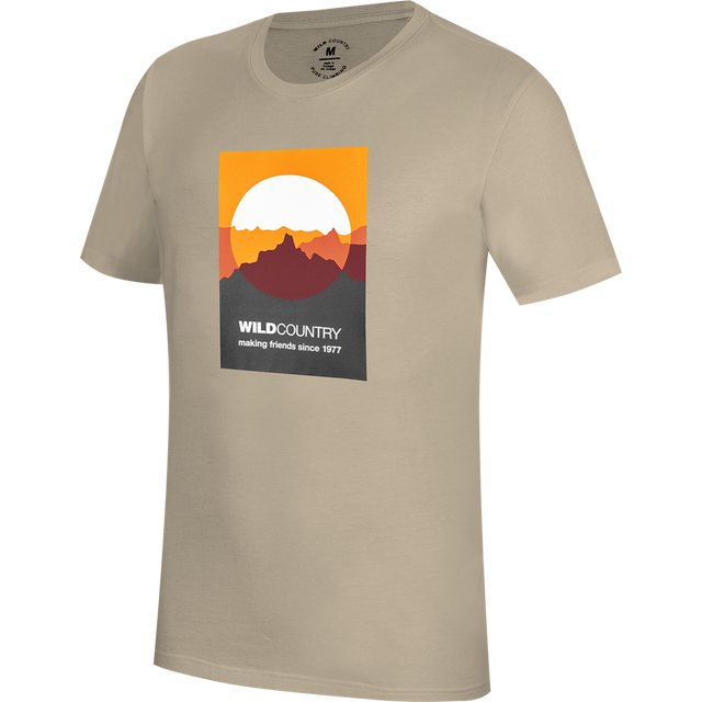 Wild Country Climbing Flow Men's T-Shirt Brindle - Front Angled