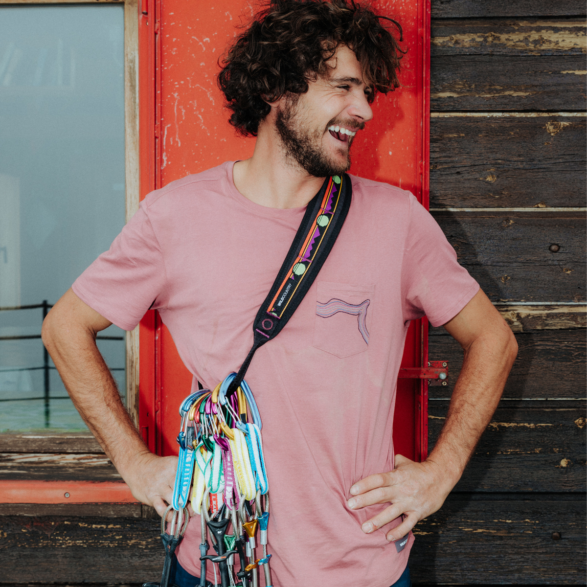 Wild Country Climbing Gear Sling Model with Carabiners Attached