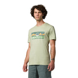 Wild Country Climbing Heritage Men's T-Shirt Jade - Front Angled Fit on Model
