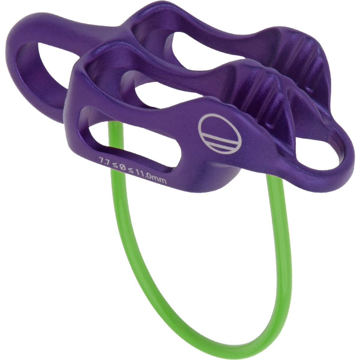 Wild Country Climbing Pro Guide Lite Belay - front angle view purple / green