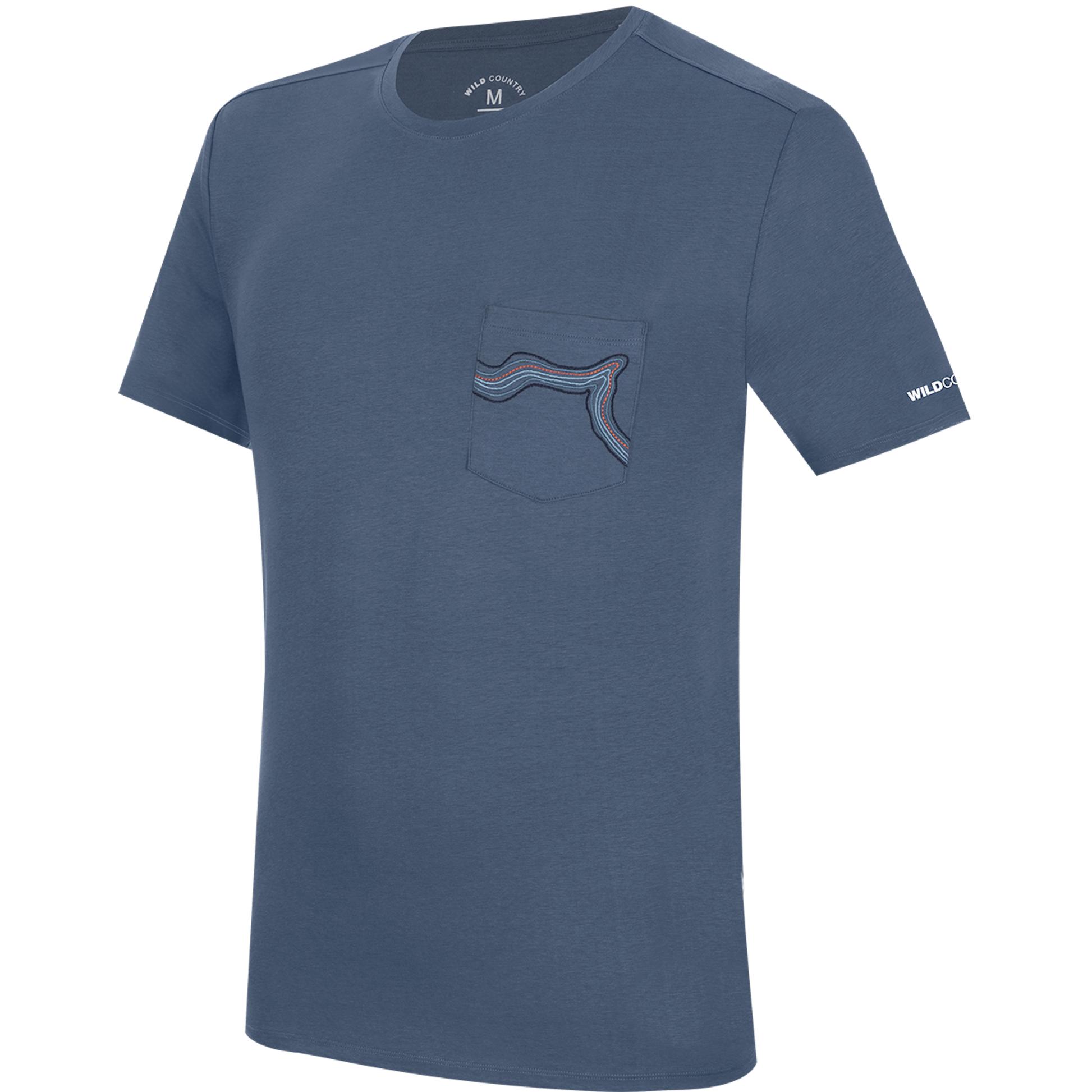 Wild Country Climbing Session Men's T-Shirt Ceuse Blue - Front Angle View