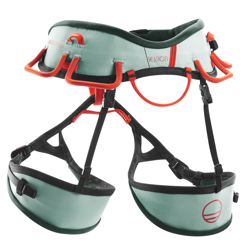 Wild Country Climbing Session Woman's Harness Outdoor Action Aquifer/Orange - Front