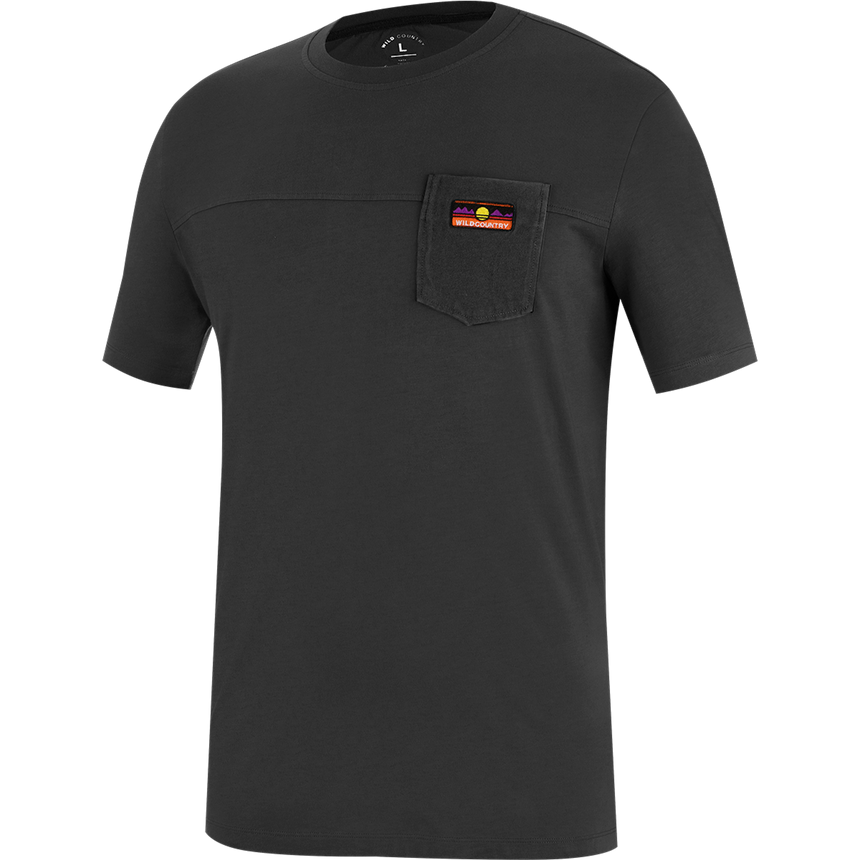 Wild Country Climbing Spotter T-Shirt Man Outdoor Action Onyx - Front Angled