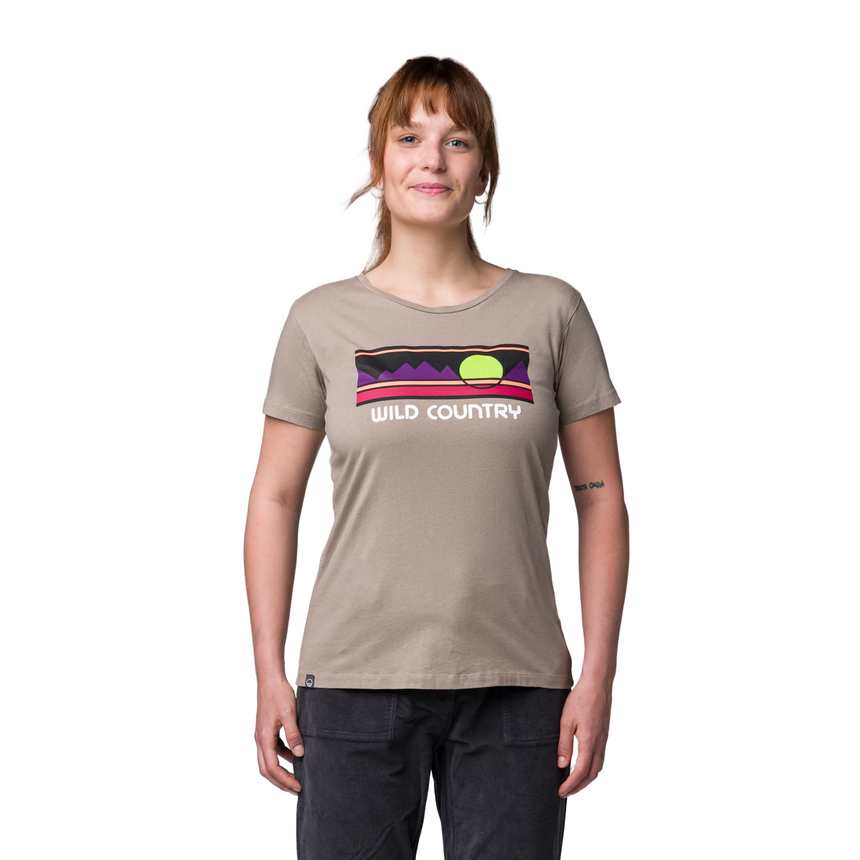 Wild Country Climbing Stamina Women's T-Shirt Brindle - Model Front View