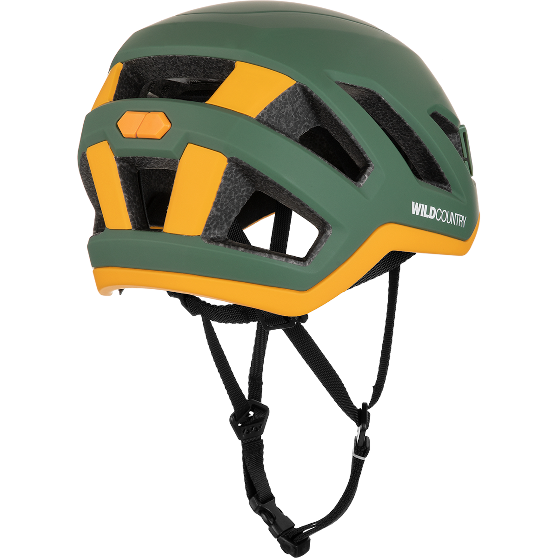 Wild Country Climbing Syncro Helmet Outdoor Action Green Ivy- Back Angled