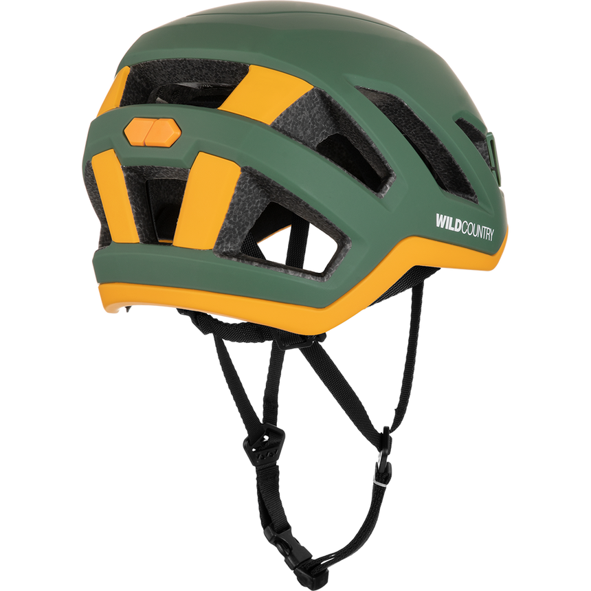 Wild Country Climbing Syncro Helmet Outdoor Action Green Ivy- Back Angled