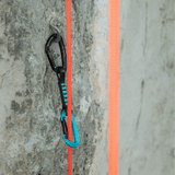 Wild Country Climbing Wildsport Quickdraw 6x12cm Black/Turquoise - Clipped Against Rock