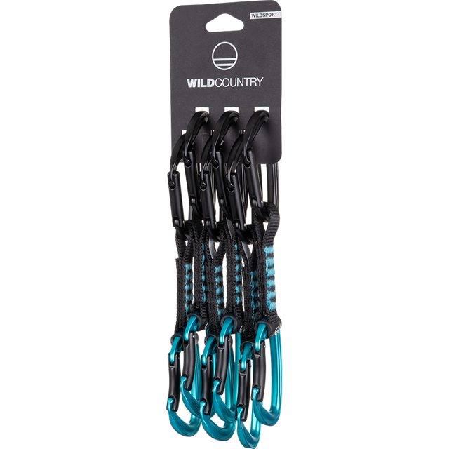 Wild Country Climbing Wildsport Quickdraw 6x12cm Outdoor Action Black/Turquoise - Set