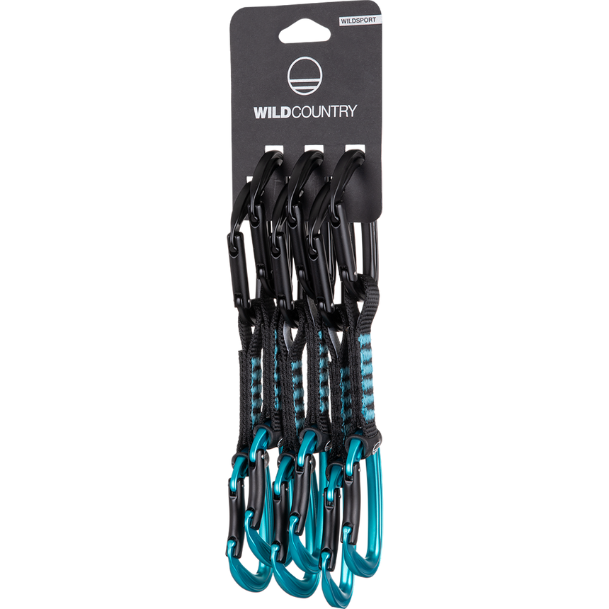 Wild Country Climbing Wildsport Quickdraw 6x12cm Outdoor Action Black/Turquoise - Set