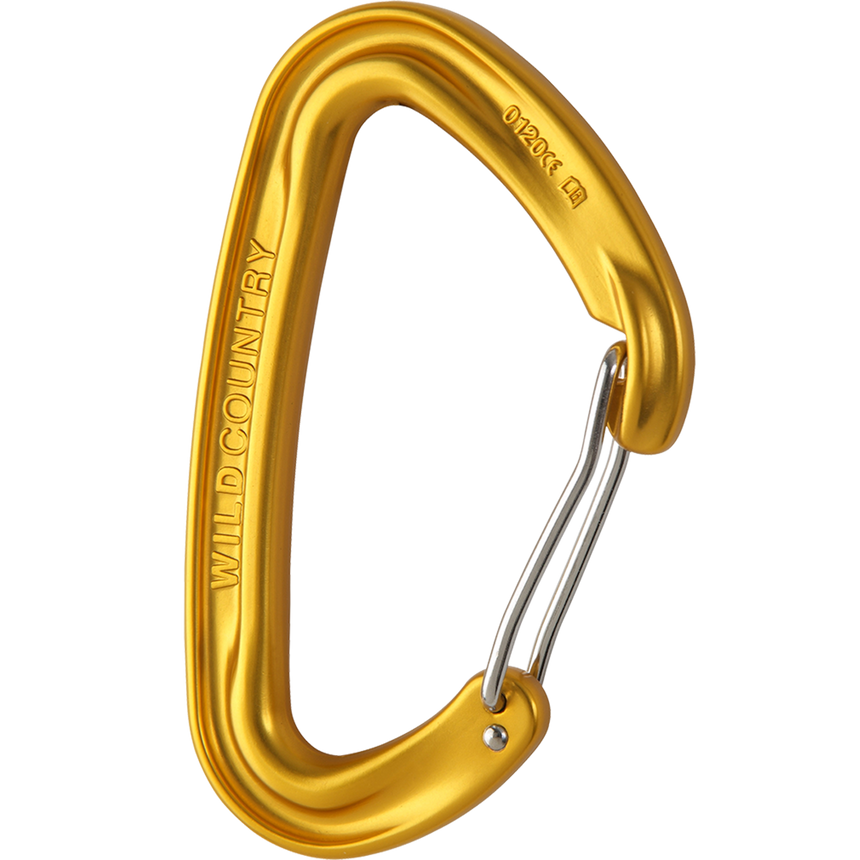 Wild Country Climbing Wildwire Carabiner Outdoor Action Gold - Angle