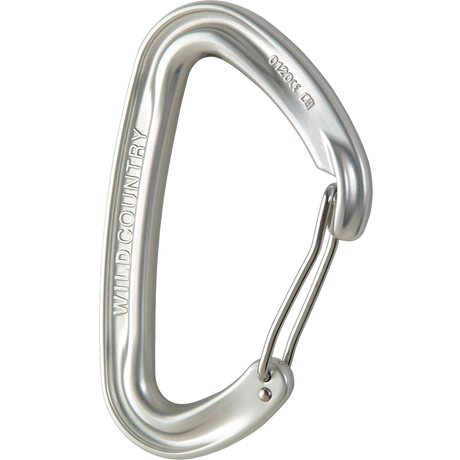 Wild Country Climbing Wildwire Carabiner Outdoor Action Silver - Angle
