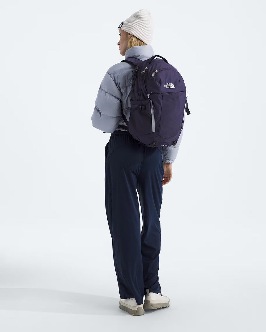 The North Face Women's Recon Backpack in Eternal Purple/Blue Flax - worn