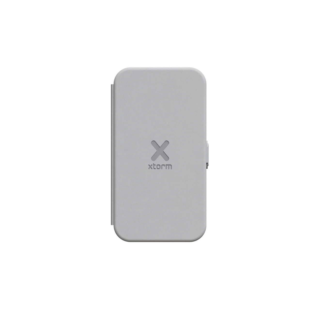 Xtorm Foldable Wireless Travel Charger 3-in-1 - Folded with Logo Top View