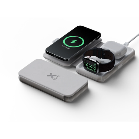 Xtorm Foldable Wireless Travel Charger 3-in-1 - Phone, Watch & Earphones Connected