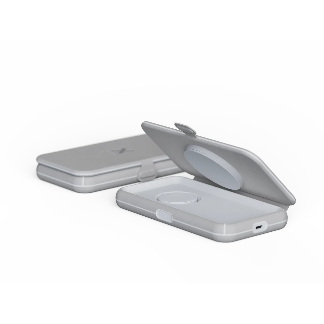 Xtorm Foldable Wireless Travel Charger 3-in-1 - Two Views of Charger