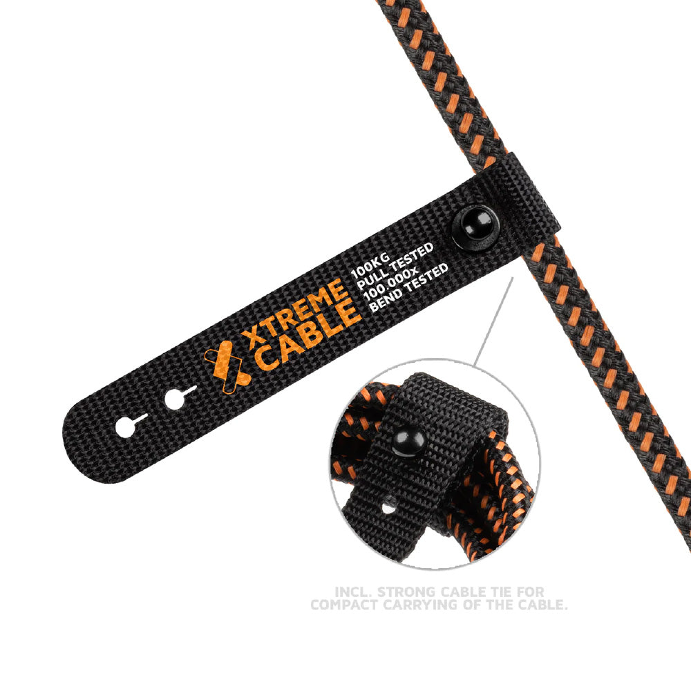 Xtorm Xtreme USB to Lightning - Lifetime Warranty Cable (1.5m) - Cable Strap