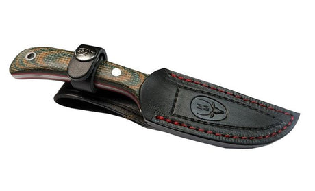 Muela Terrier 9G fixed blade knife with leather sheath