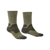 Bridgedale Men's Hike Midweight Merino Performance Boot Socks in Green, alternate view 1