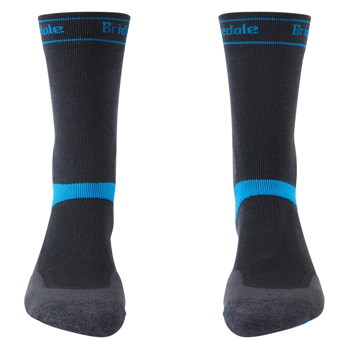 Bridgedale Men's MTB Mid-Season Weight T2 Merino Sport Boot Socks in Dark Grey, alternate view