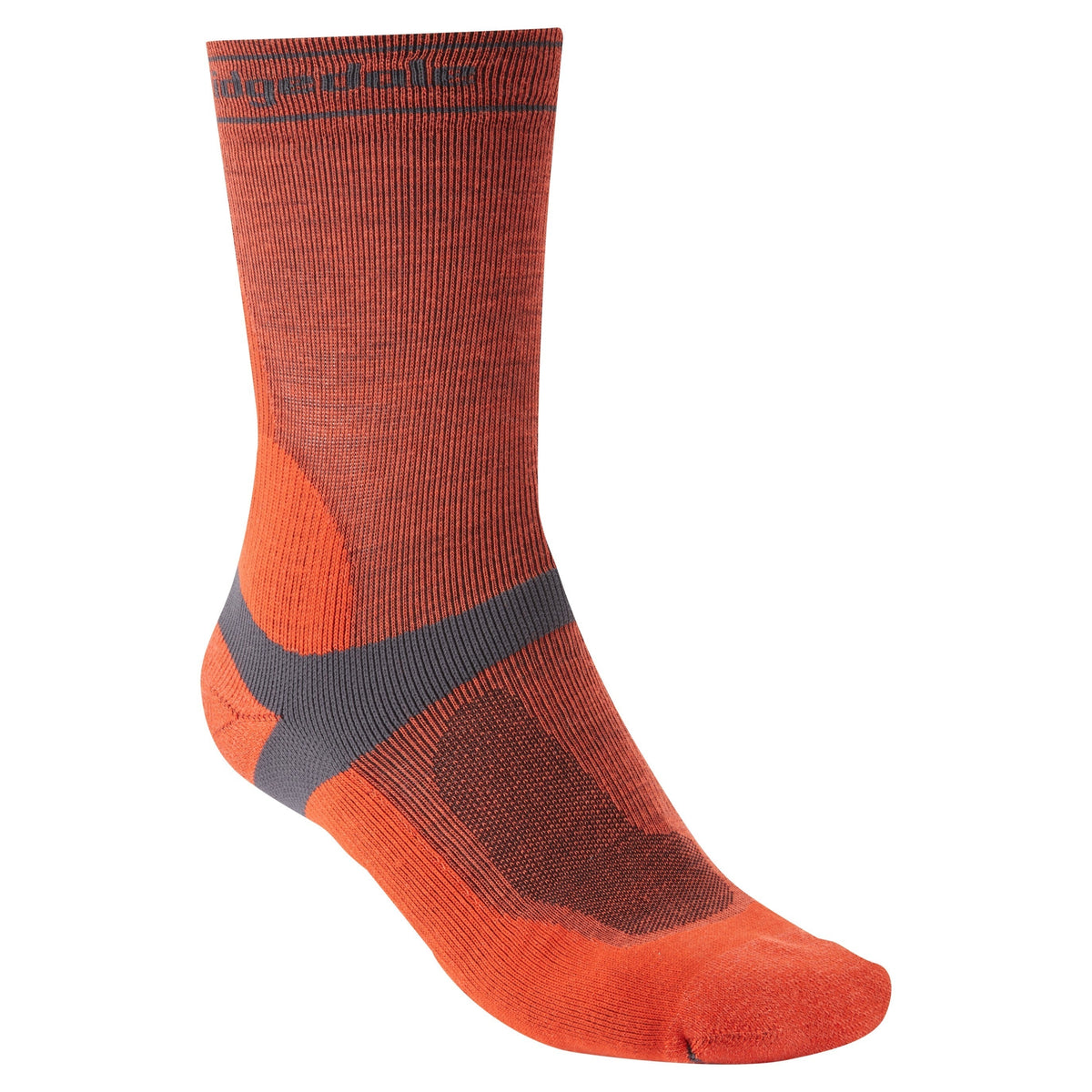 Bridgedale Men's MTB Mid-Season Weight T2 Merino Sport Boot Socks in Orange