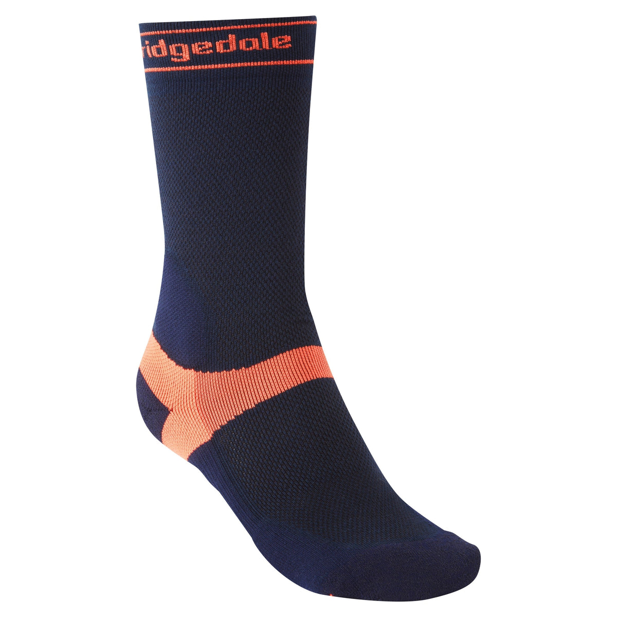 Bridgedale Women's MTB Summer Weight T2 Coolmax Sport Boot Socks in Navy/Peach