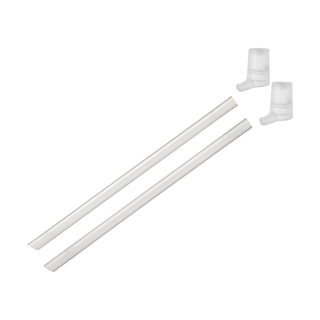 CamelBak Eddy+ replacement bite valve and straw in clear silicone showing improved flow design