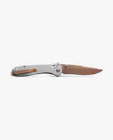 Benchmade SEVEN | TEN® Gray Aluminum Recurve - Back Profile Open | Benchmade Knife Co.