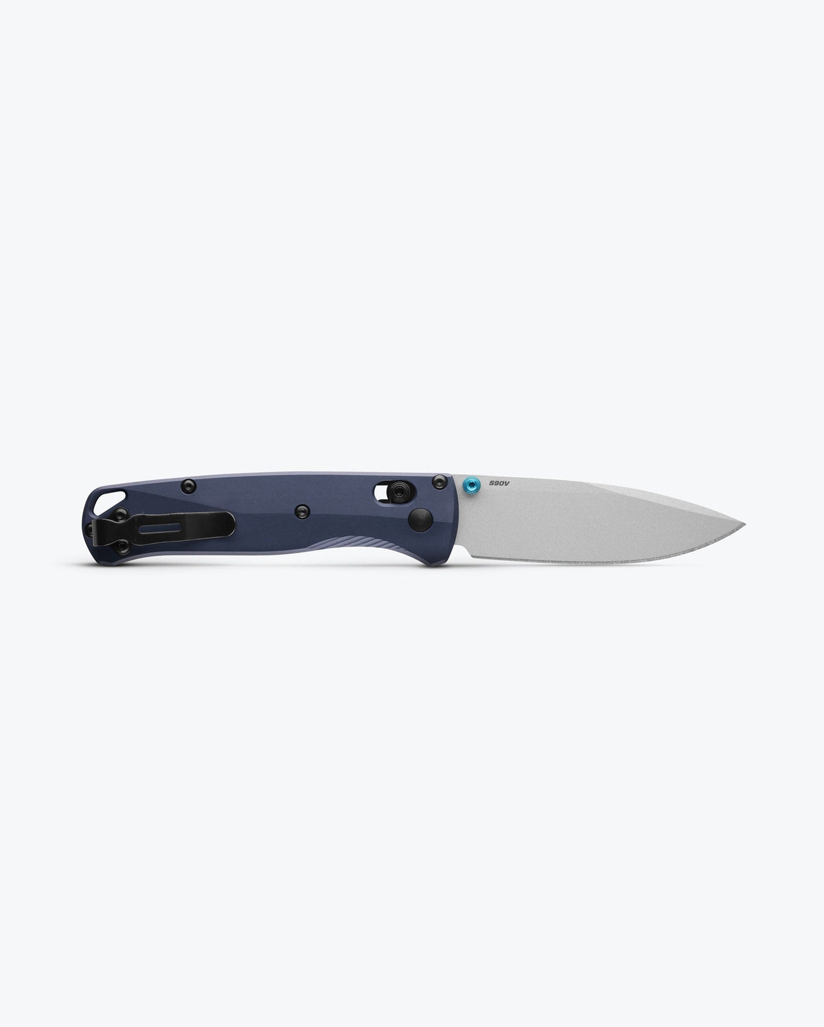 Bugout® Crater Blue Drop-point Opened - Back Profile | Benchmade Knife Co.