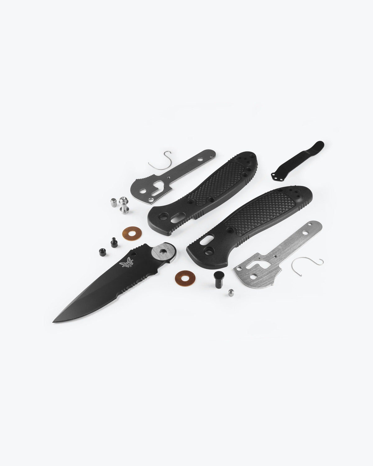 Black Griptilian® Complete Parts Assembly - Exploded Component View | Benchmade Knife Co.