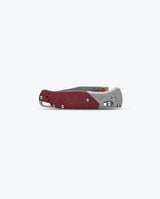 Bugout® Grey/Redstone Aluminum & Richlite Folding Knife - Closed Side Profile | Benchmade Knife Co.