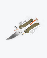 Benchmade Taggedout 15536 OD Green, exploded components
