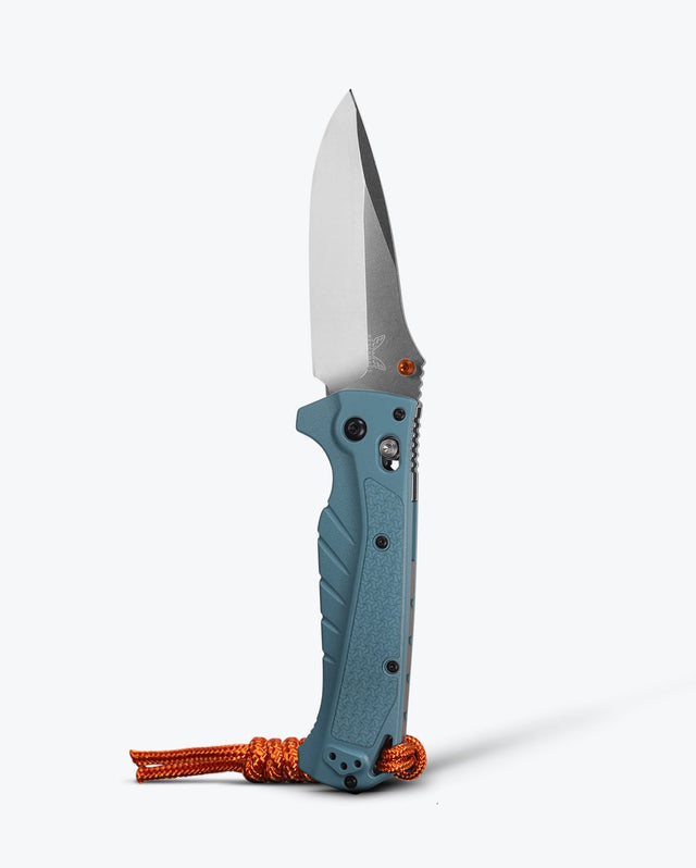 Benchmade Adira 18060 Depth Blue, upright open view