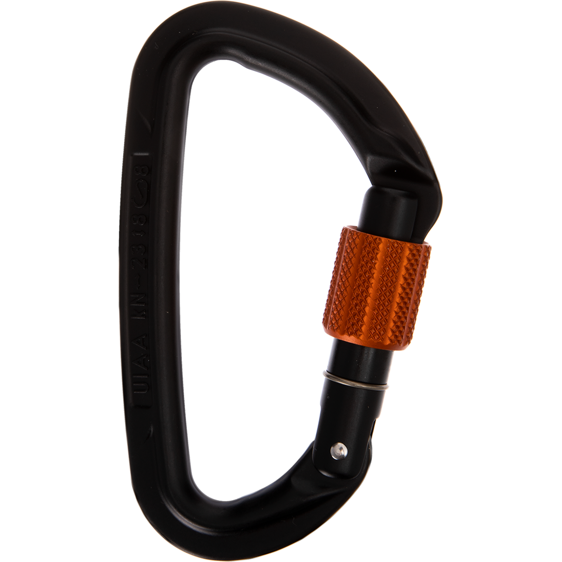 Wild Country Climbing Session Screw Gate Locking Carabiner Outdoor Action Black/Tangerine - Side