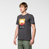 Wild Country Climbing Heritage T-Shirt Man Outdoor Action Onyx - Front Angled Fit on Model