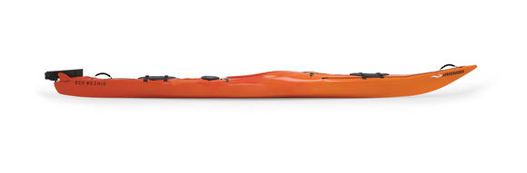 Mission ECO BEZHIG 540 kayak, Red Fade, side view