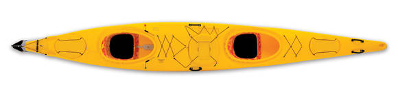 Mission ECO NIIZH 565 (XLT) kayak, Yellow, top view