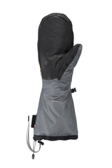 Grey and black insulated glove on a white background