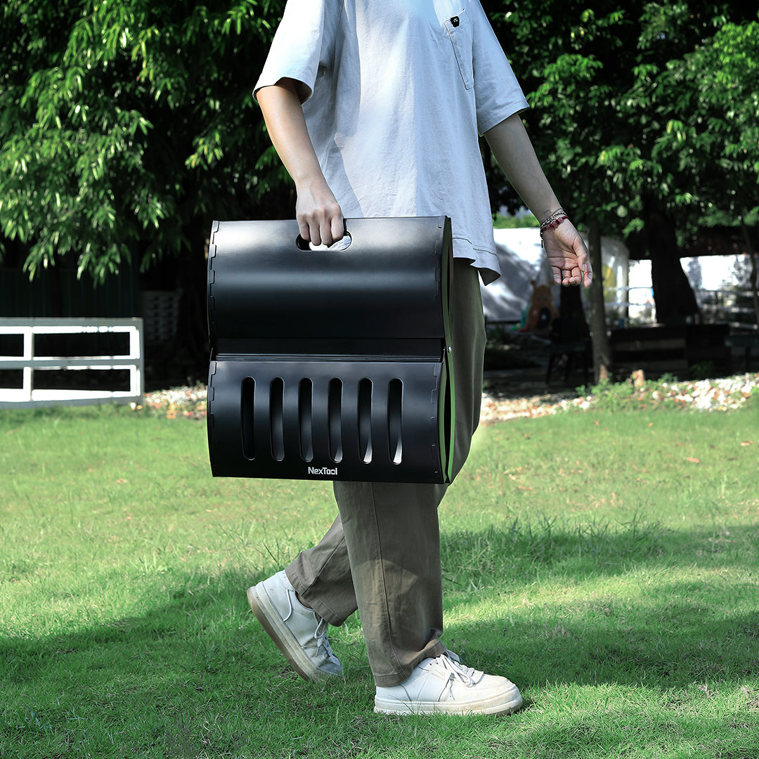 extool Camp Fun Folding Barbecue Grill Used as Stove - Creates Warm Atmosphere at Campsite