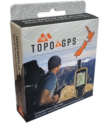 Topo4GPS New Zealand Topographic Maps for Garmin GPS - retail pack