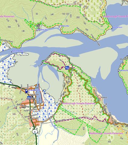 Topo4GPS New Zealand Topographic Maps for Garmin GPS - Garmin display example