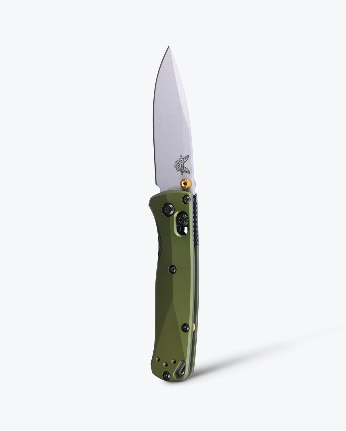 Woodland Green Mini Bugout® Folding Knife - Vertical View | Benchmade Knife Co.