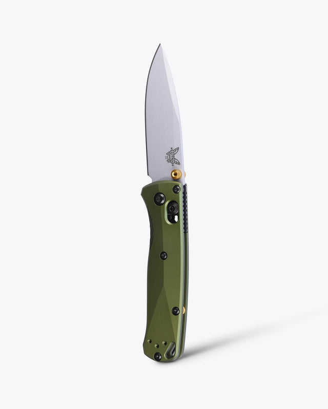 Woodland Green Mini Bugout® Folding Knife - Vertical View | Benchmade Knife Co.