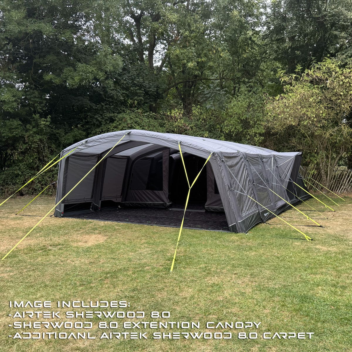 Holawild AirTek Sherwood 8.0 Inflatable Family Tent - 3 text