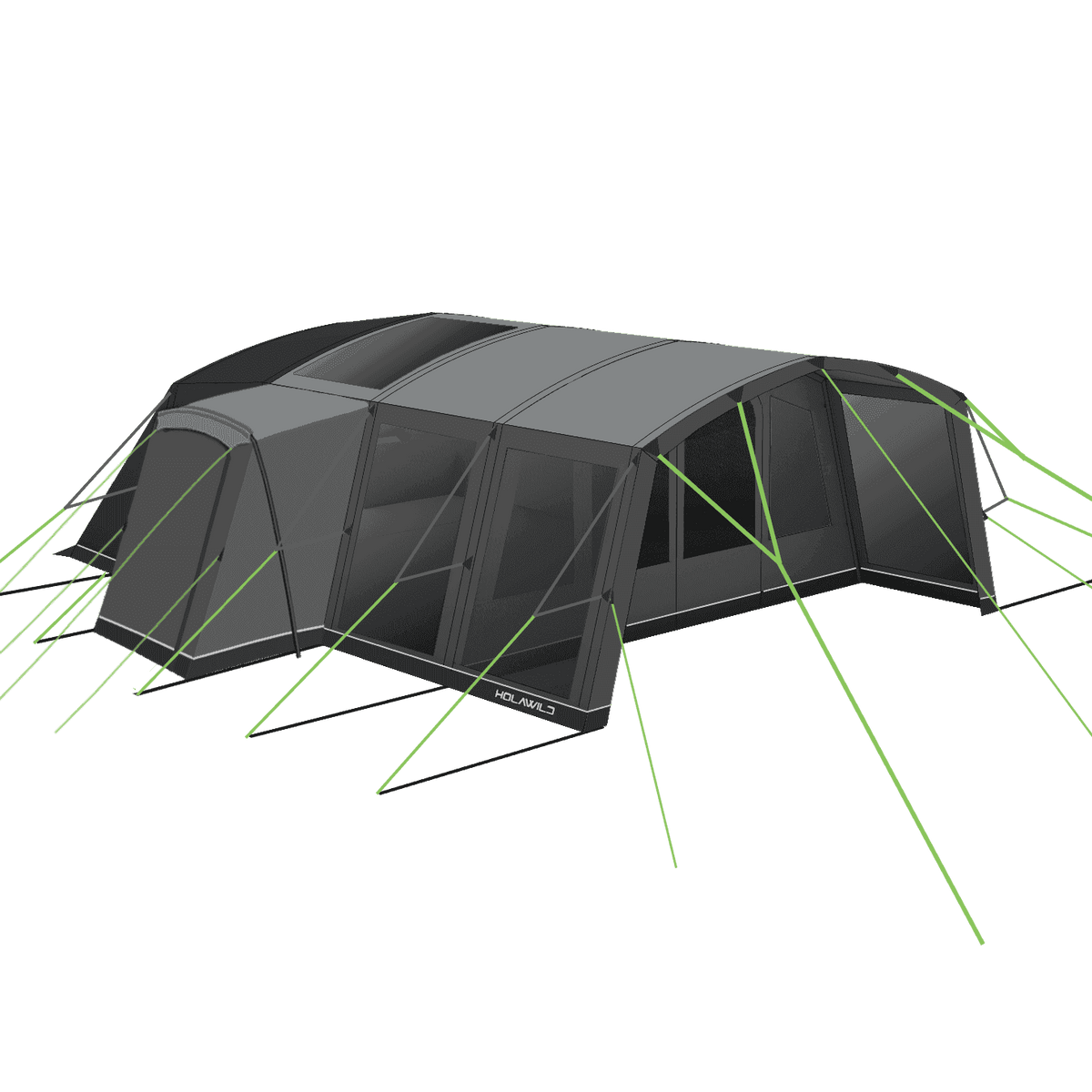 Holawild AIRTEK SHERWOOD 6.0 Inflatable Family Tent - AirTekDelamere6.0withSidePod