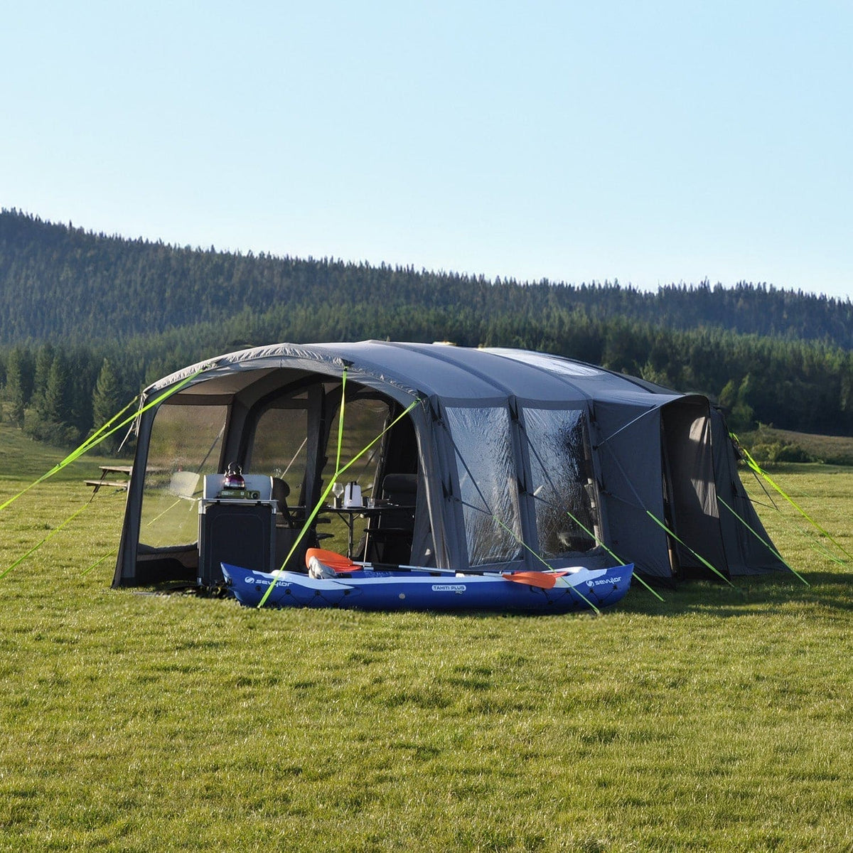Holawild AIRTEK SHERWOOD 5.0 AC Inflatable Family Tent - Sherwood 5.0 AC Front View