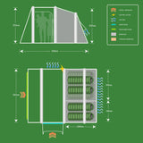 Holawild AIRTEK ASHDOWN 4.0 Inflatable Family Tent - Ashdown 4.0 Floor Plan