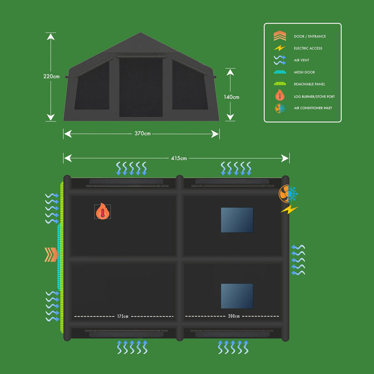 Holawild AIRTEK MACHU PICCHU Medium (Black) - Medium BlackFloorplan 765393aa c079 4363 9e19 99cb40a6a2a9